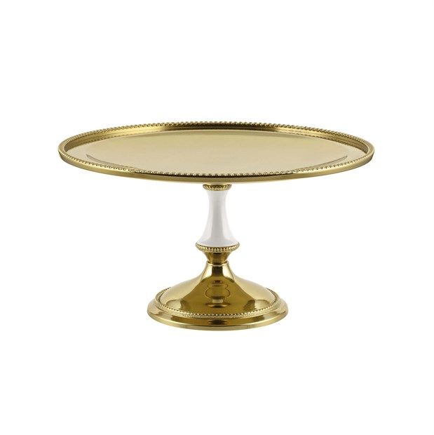 Alzata Piccola Oro Avorio D 16x27 Cm