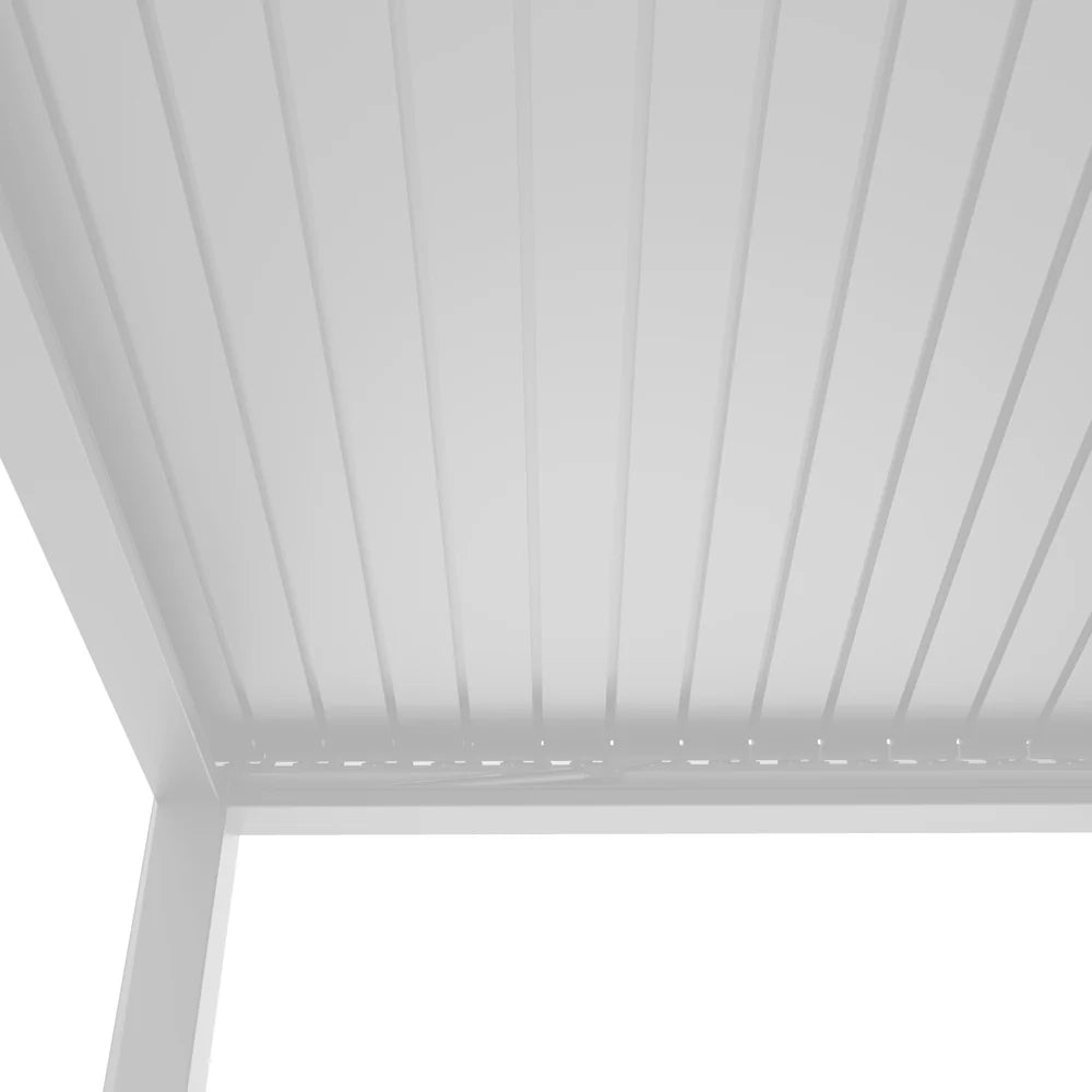 Pergola Bioclimatica 4x5 Bianca Motorizzata Con Led