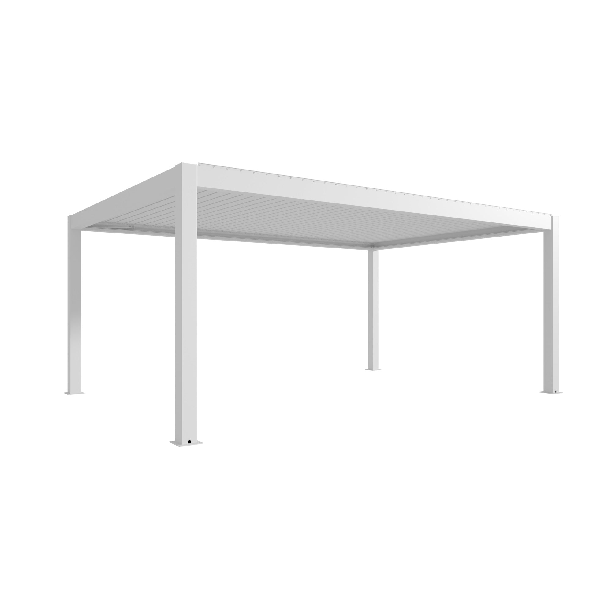 Pergola Bioclimatica 4x6 Bianca Motorizzata Con Led