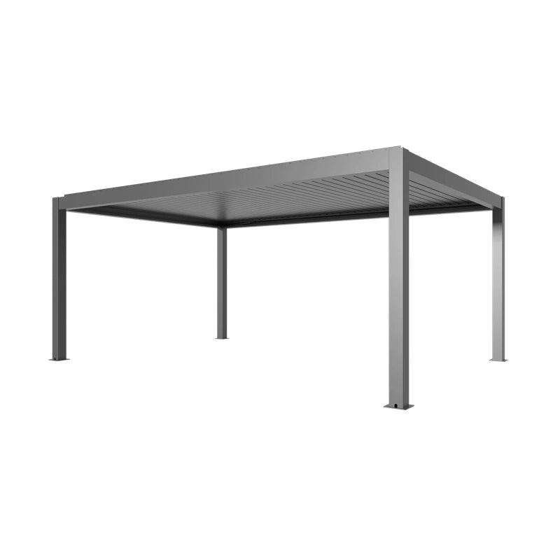 Pergola Bioclimatica 4x6 Antracite Motorizzata Con Led