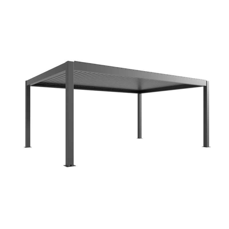 Pergola Bioclimatica 4x6 Antracite Motorizzata Con Led