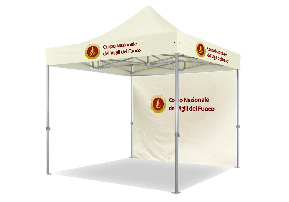 Gazebo Pieghevole 3x6 M Alluminio Beige Con Custodia - Pro50