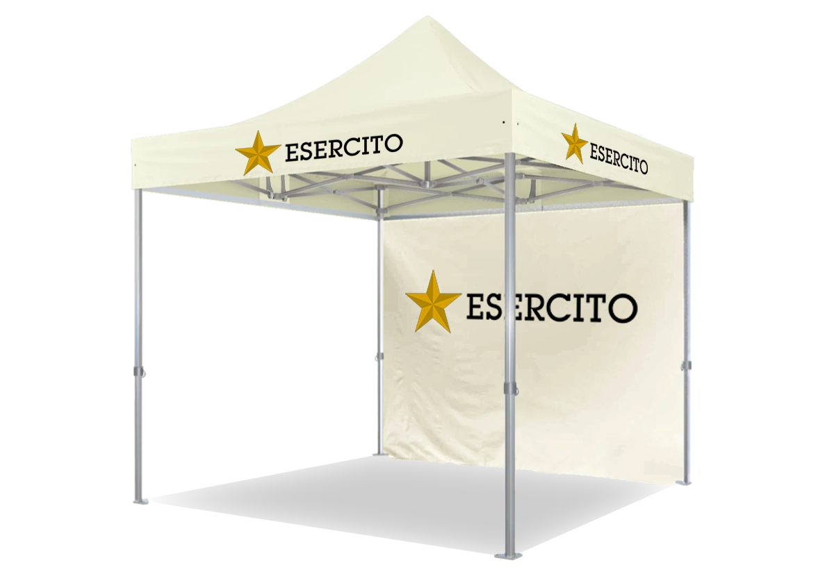 Gazebo Pieghevole 3x6 M Alluminio Beige Con Custodia - Pro50