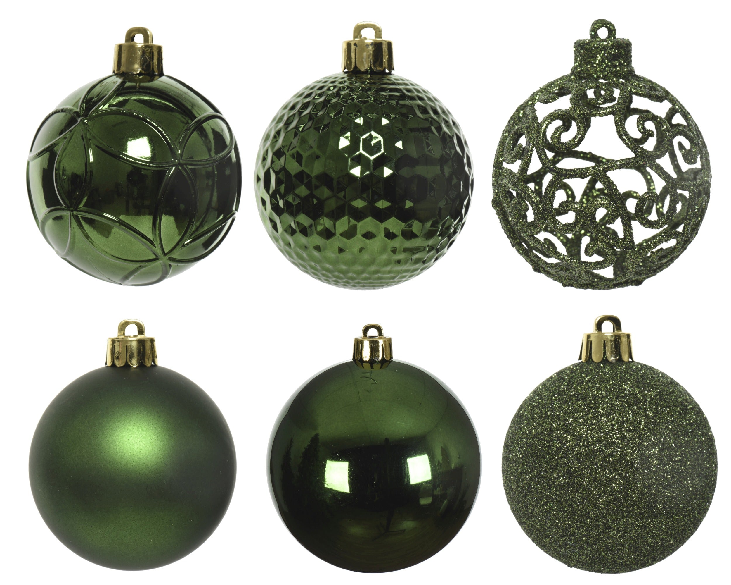 Box 37 Palline Di Natale Miste Pine Green 6 Cm