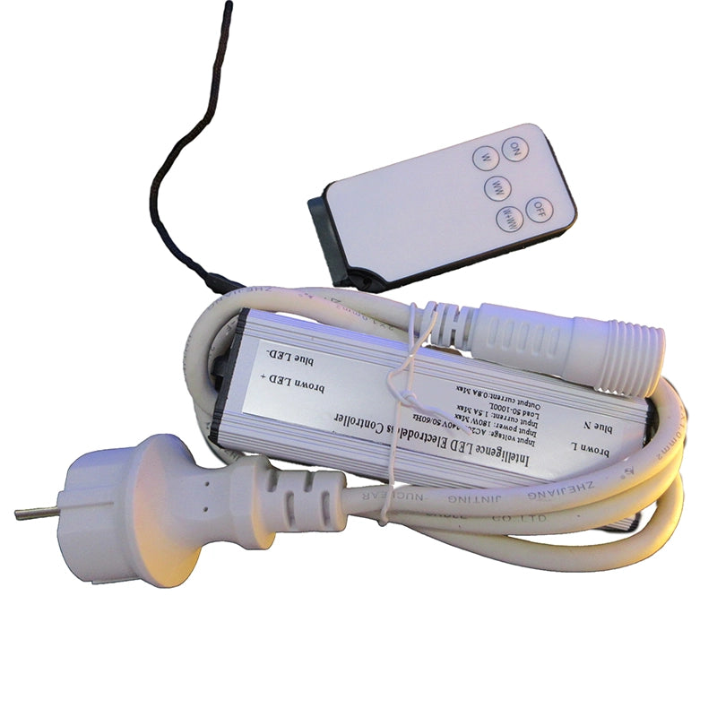 Alimentatore con telecomando per luci professionali con controller remoto e cavo di alimentazione - DeMatteis.it