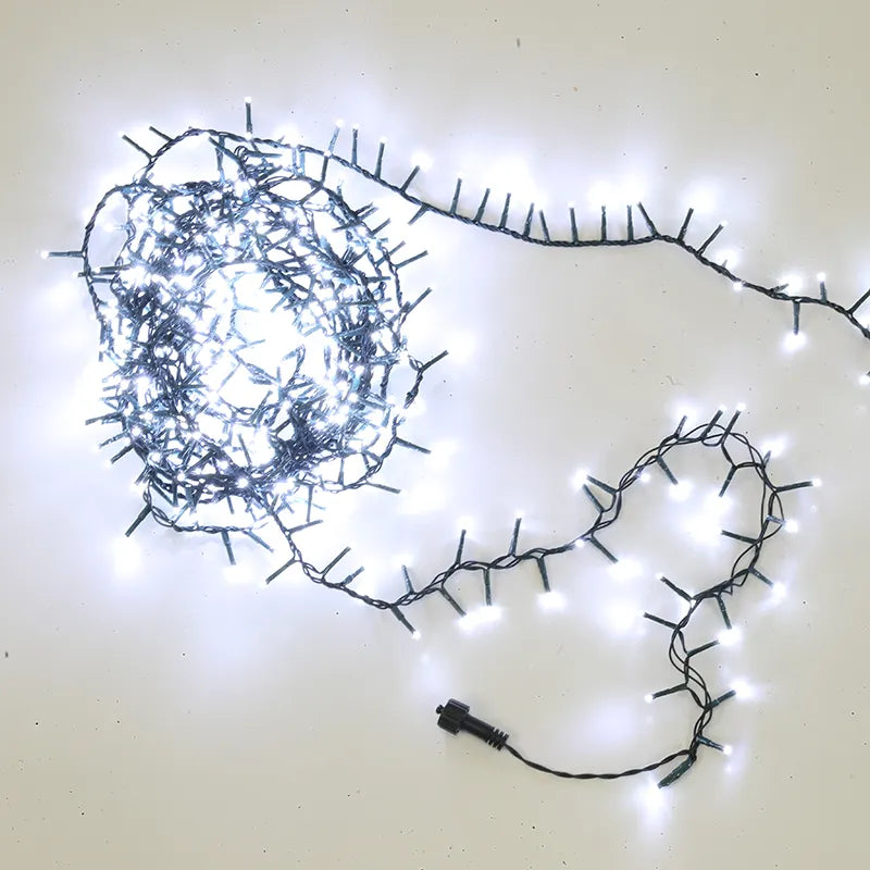 Luci Natale 500 Led 10 m reversibili caldo freddo per decorazioni natalizie con spina elettrica - DeMatteis.it