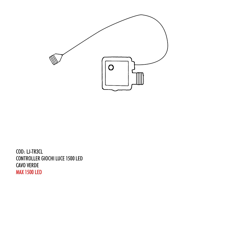 Controller Giochi Luce 1500 Led per gestione illuminazione decorativa con cavo verde - DeMatteis.it