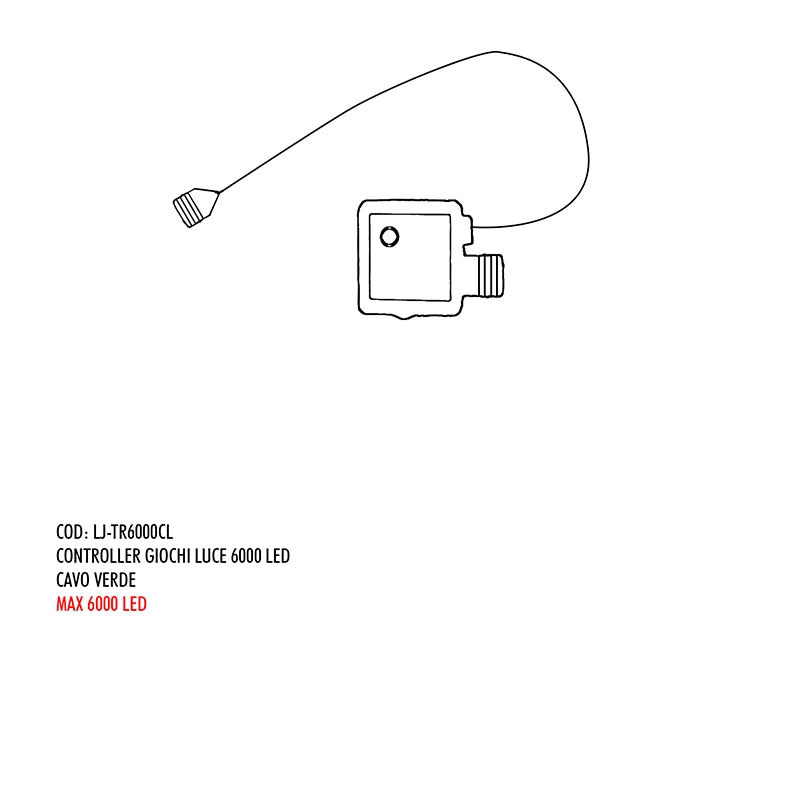 Controller Giochi Luce 6000 Led per gestione illuminazione decorativa fino a 6000 Led con cavo verde - DeMatteis.it