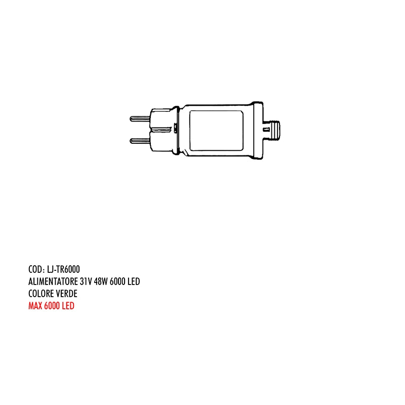 Alimentatore 31V 48W per illuminazione LED fino a 6000 luci con spina europea - DeMatteis.it