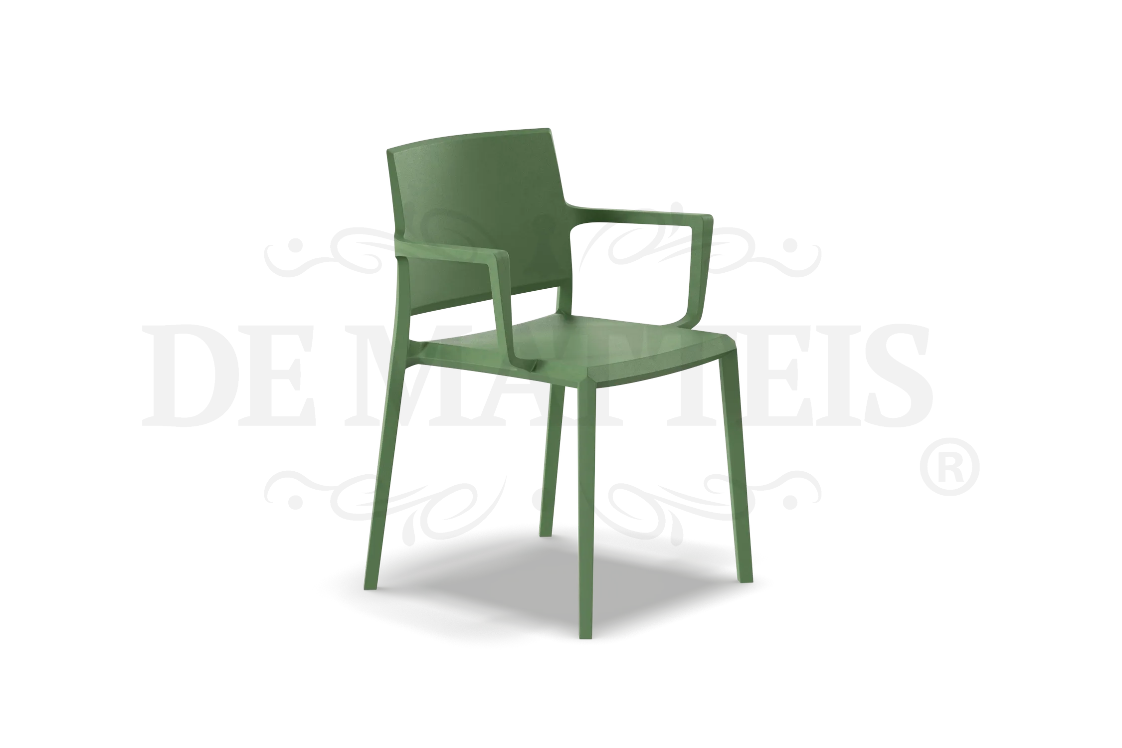 Sedia Esterno Resina Studio Con Braccioli Verde