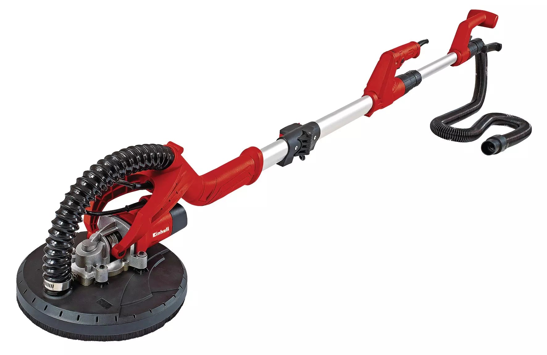Levigatrice per muro TC DW 225 Einhell con motore da 600W, manico telescopico estensibile fino a 165cm, impugnatura ergonomica a T e platorello con sistema di fissaggio a strappo per lavori professionali. | Dematteis.it