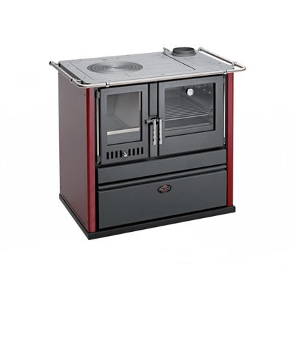 Cucina a legna Michelle Bordeaux Ugo Cadel per cottura e riscaldamento con forno e piano cottura - DeMatteis.it