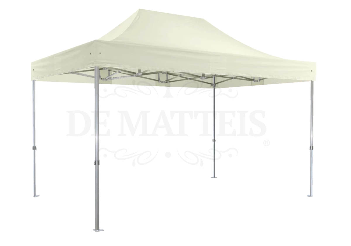Gazebo Pieghevole 3x4,5 M Alluminio Beige Pro50, con Custodia