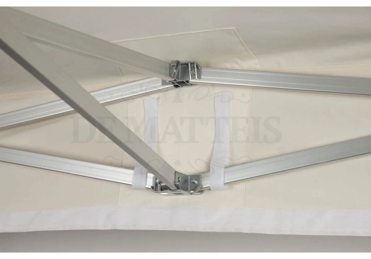 Gazebo Pieghevole 3x4,5 M Alluminio Beige Pro50, con Custodia