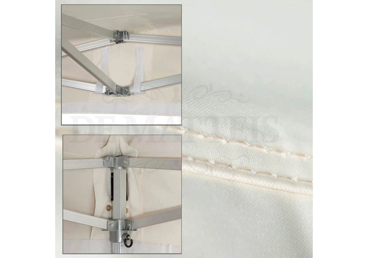 Gazebo Pieghevole 4x4 M in Alluminio Pro50 - Beige Con Custodia