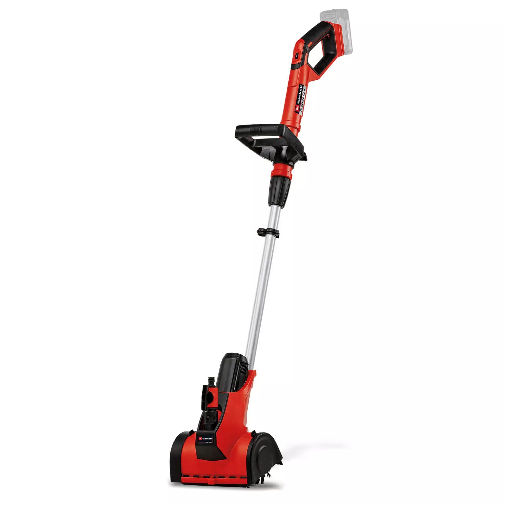 Pulisci superfici Picobella 18/215 Einhell con sistema Power X-Change, dotato di tubo in alluminio regolabile e spazzola rotante per la pulizia efficace di diverse superfici come piastrelle, legno ed erba sintetica. | Dematteis.it