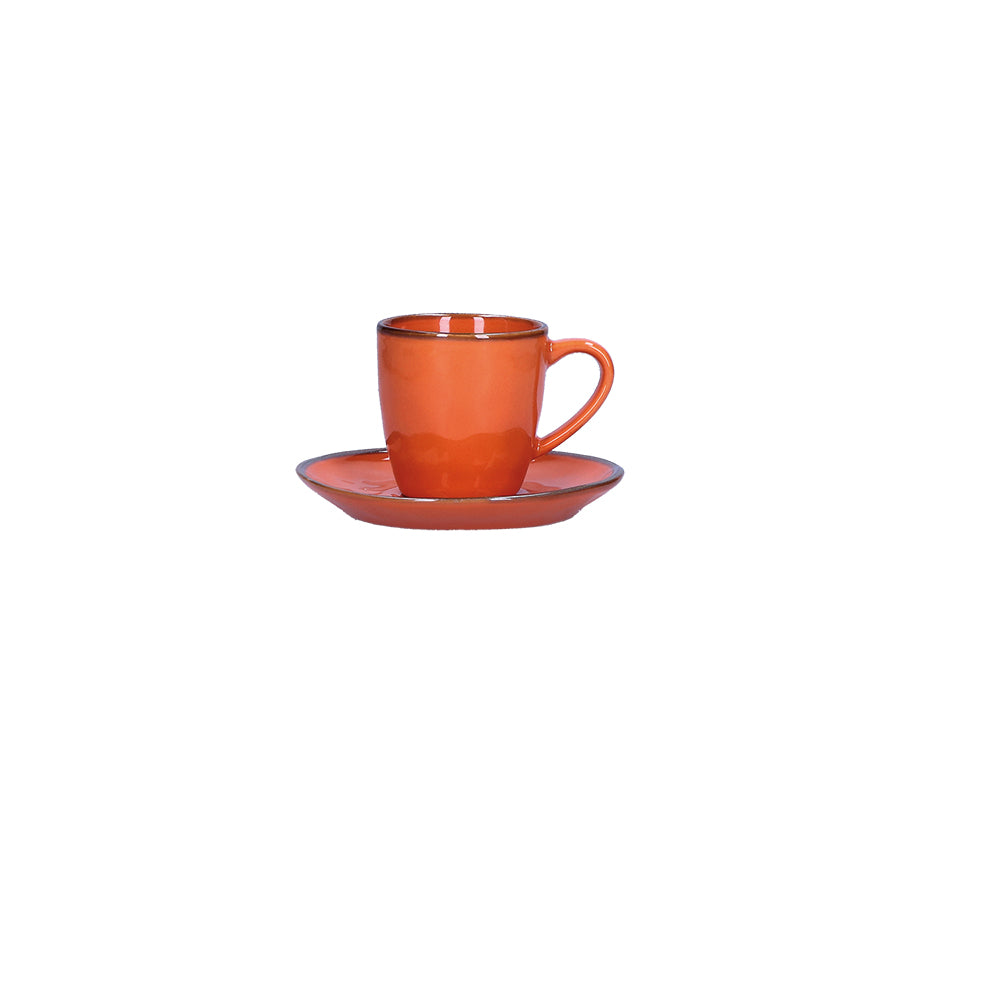 Tazzina Caffe' Concerto Arancio Rose E Tulipani