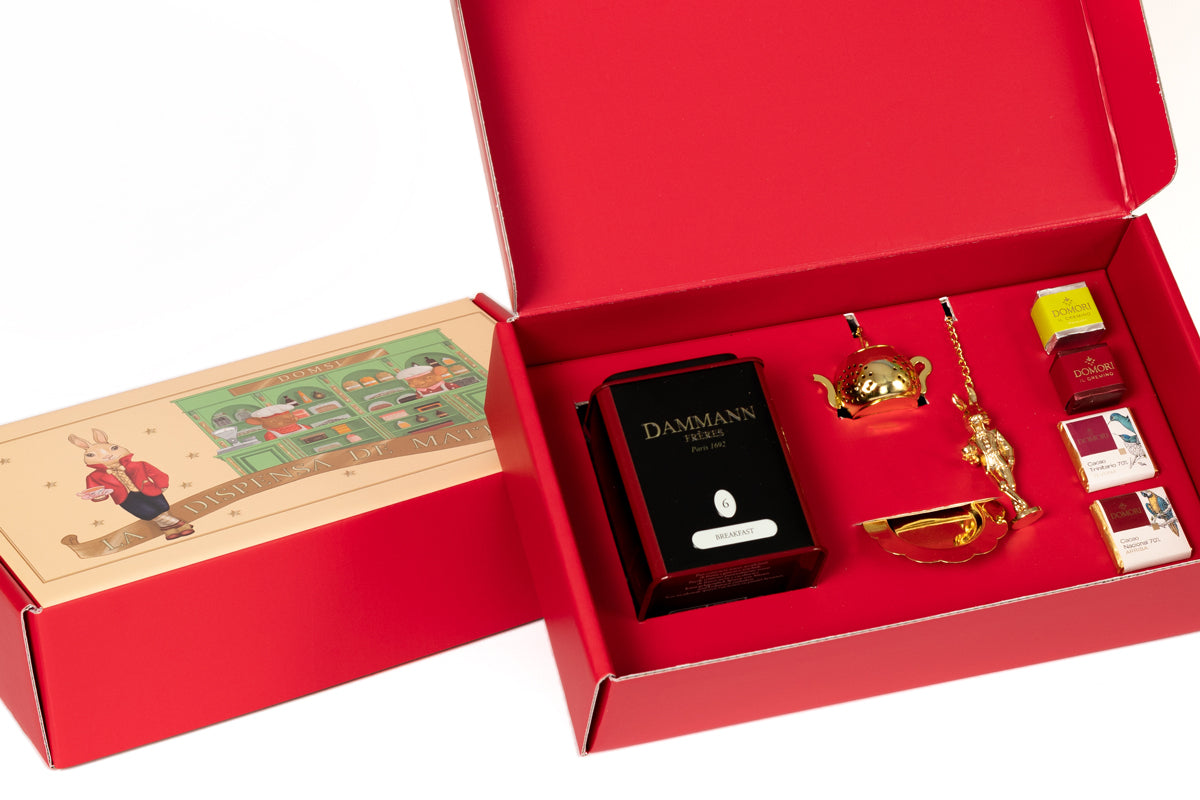 Box Regalo Dammann Freres Breakfast set da tè nero di alta qualità con accessori per degustazione - DeMatteis.it