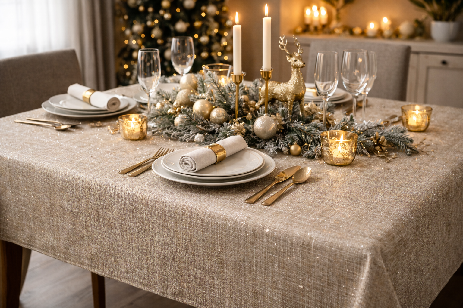 Tovaglia Lurex Effetto Juta 140x240 CM 1 PZ