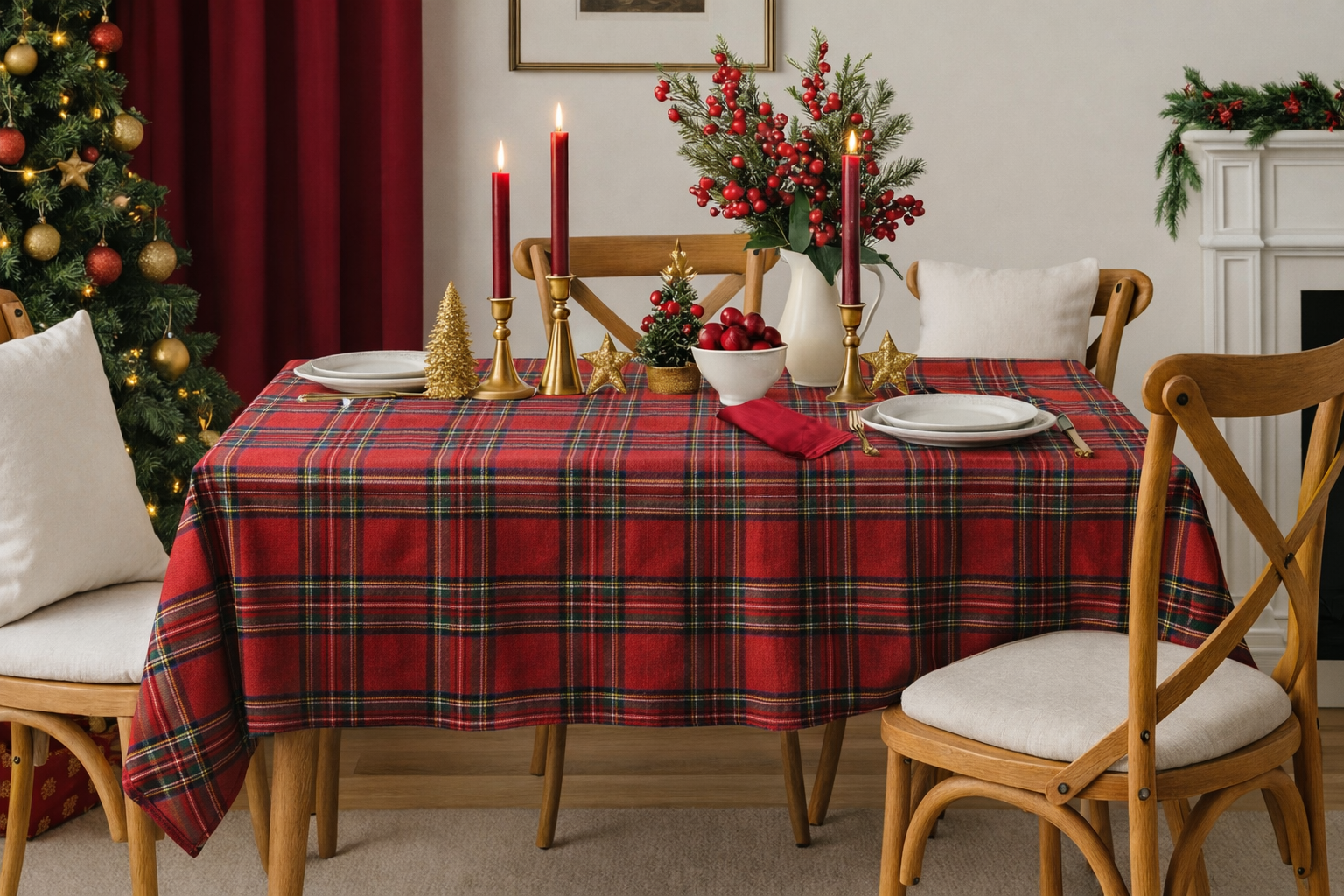 Tovaglia Tartan Tinto Filo 140x180 CM 1 PZ