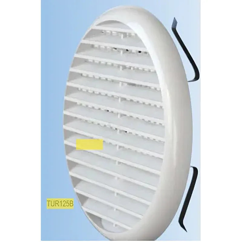 La Ventilazione, Griglia per ventilazione diametro 155 mm bianca con molle nere di regolazione per canalizzazione aria - DeMatteis.it