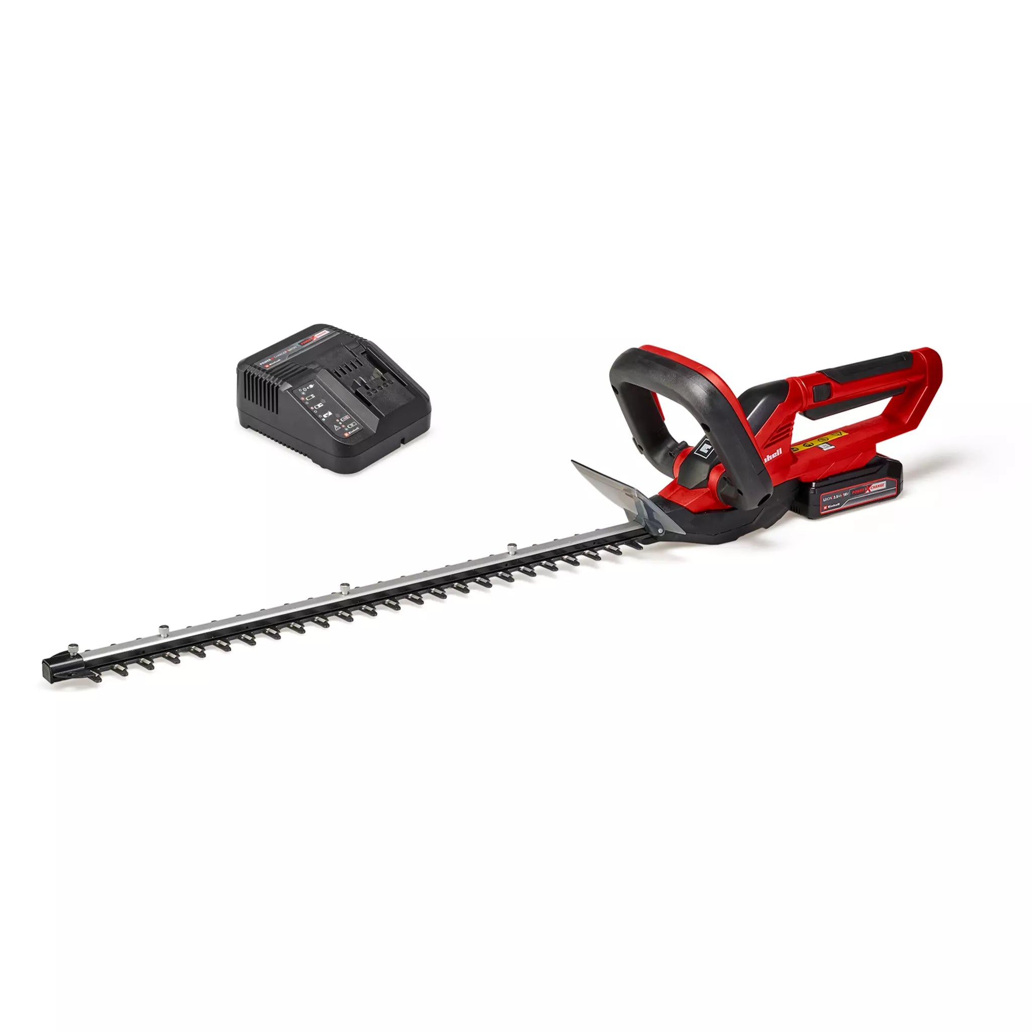 Tagliasiepi GC-CH 1855/1 Li Einhell con batteria 18V, caricabatterie rapido e lama in acciaio diamantato al laser, ideale per la cura professionale di siepi e arbusti in giardini di ogni dimensione. | Dematteis.it