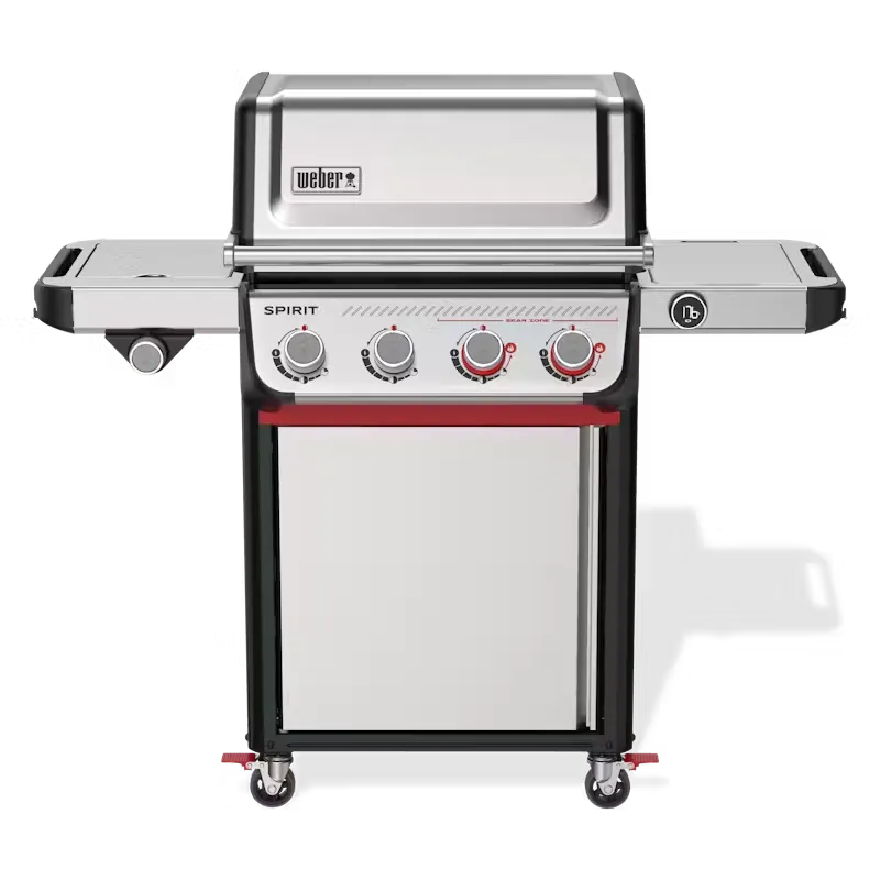 Weber barbecue a gas Spirit SP-435 in acciaio inox con 4 bruciatori, Sear Zone potenziata, termometro digitale e sistema Weber Works, per grigliare con stile e precisione. | Dematteis.it