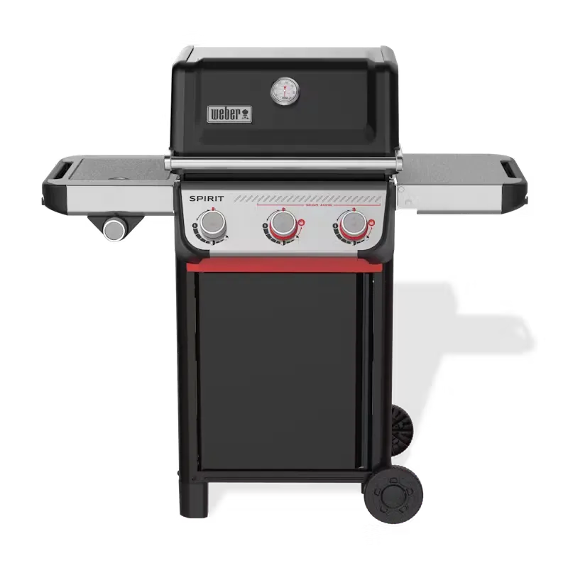 Weber barbecue a gas Spirit E-335 con tre bruciatori, Sear Zone e bruciatore laterale. Modello elegante con ripiani laterali, sistema di accensione Snap-Jet e griglie in ghisa smaltata per una cottura uniforme. | Dematteis.it