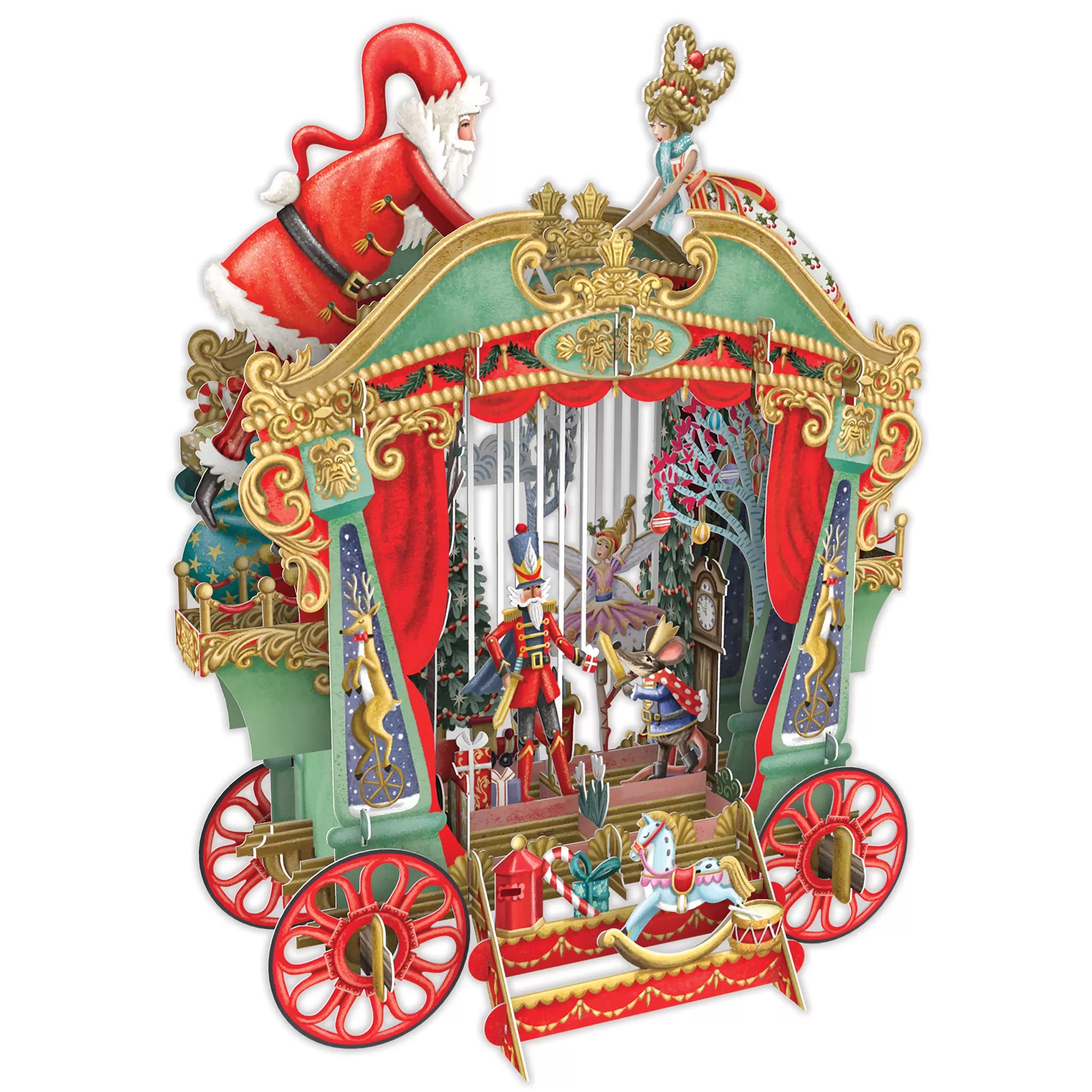 Biglietto Auguri 3d Christmas Carol 2 biglietto natalizio tridimensionale con carillon musicale - DeMatteis.it