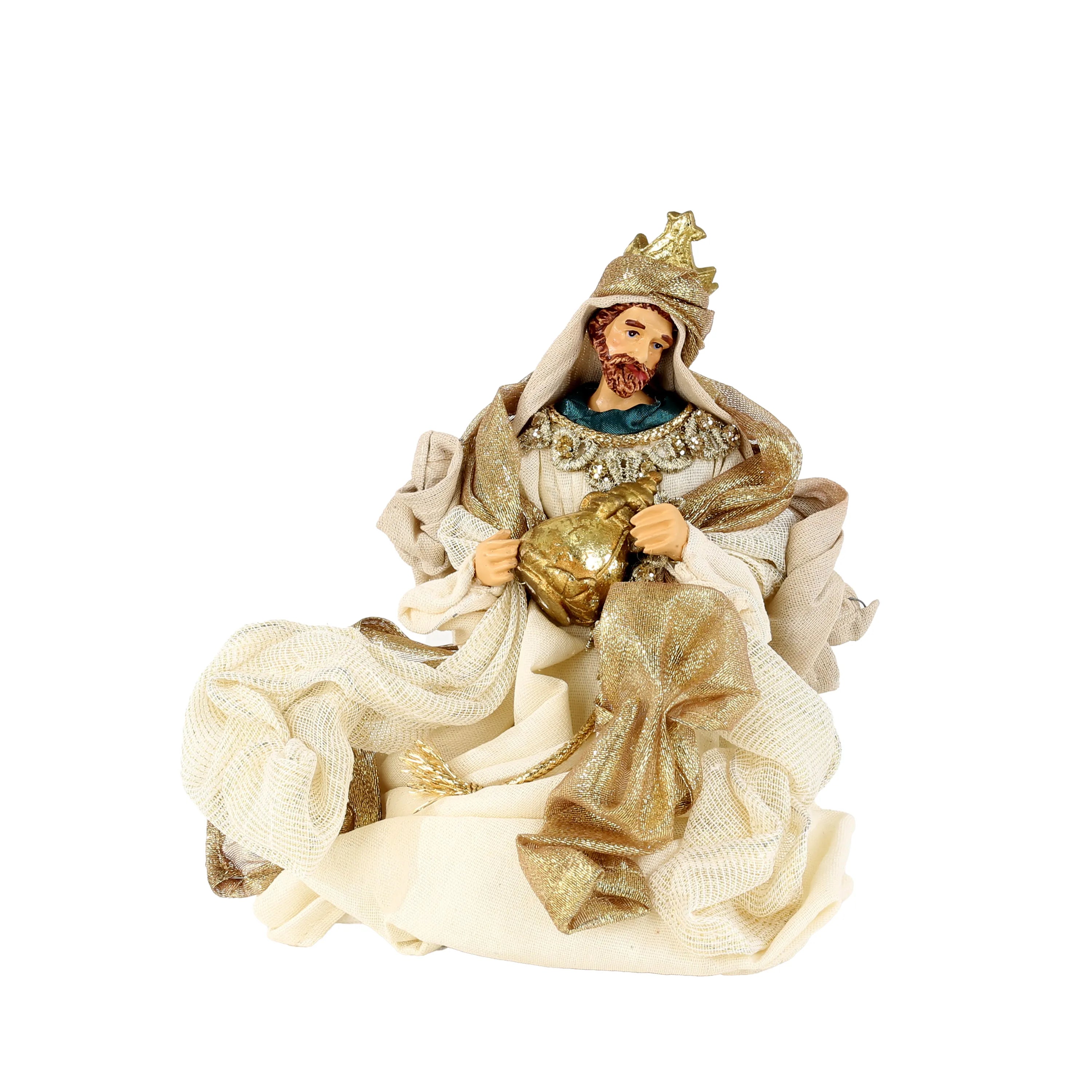 Personaggi Presepe 25 Cm Blu Oro