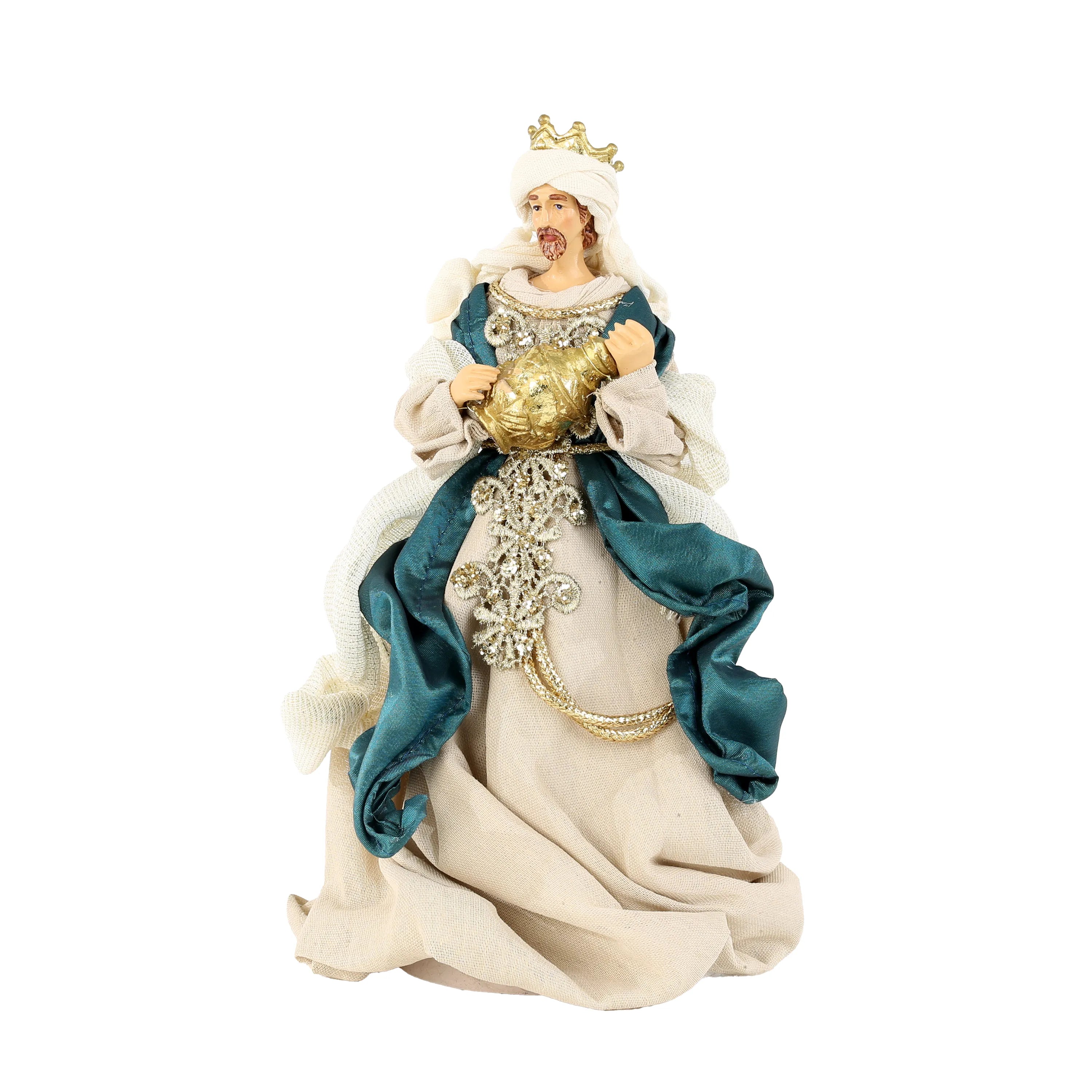 Personaggi Presepe 25 Cm Blu Oro