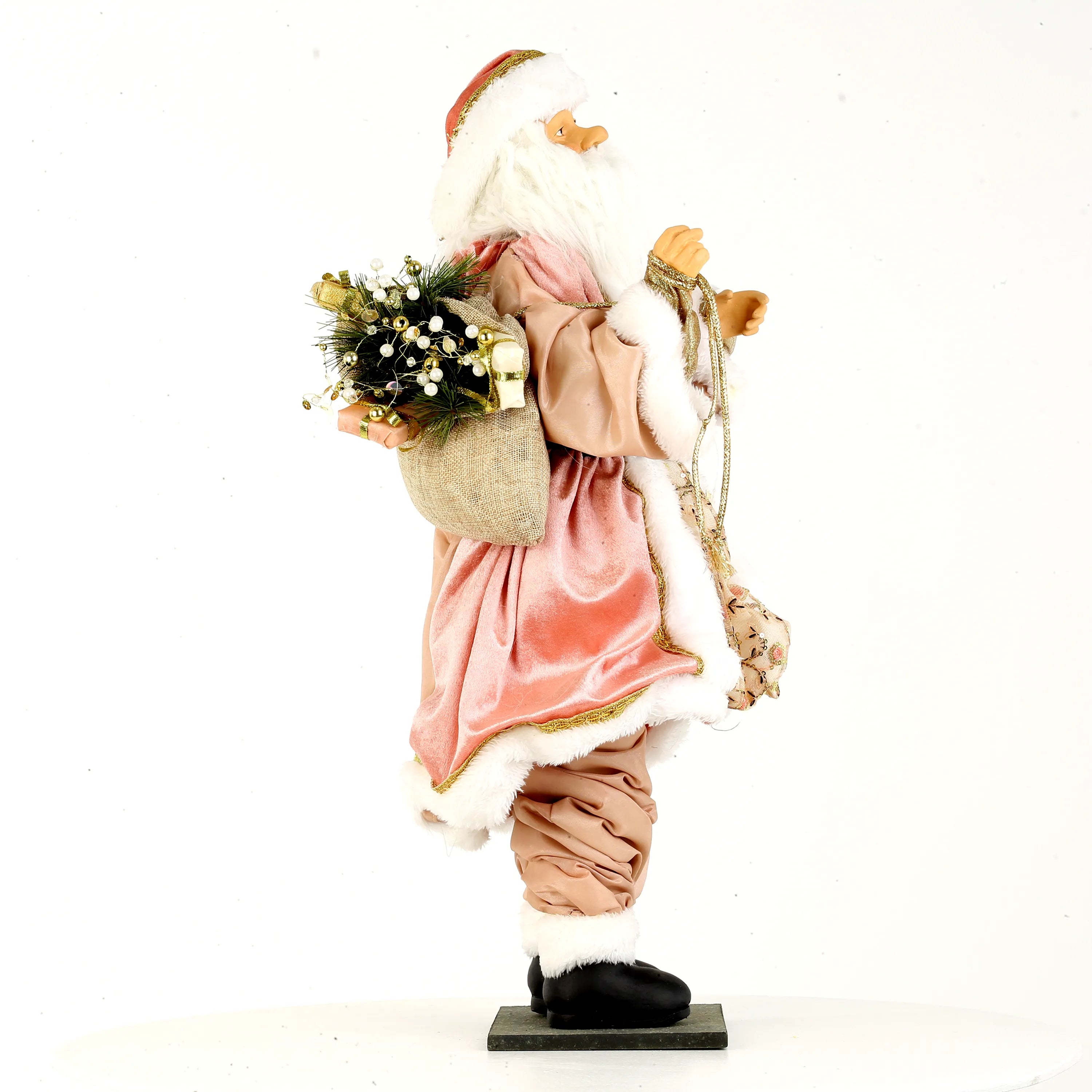 Babbo Natale Rosa Oro 64 Cm
