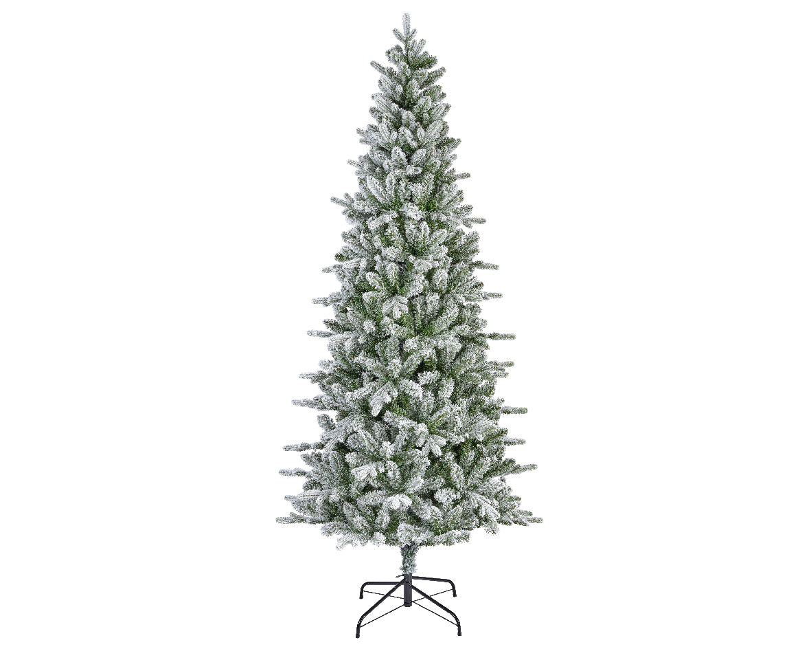 Albero Di Natale Innevato Killington Fir 210 cm artificiale per decorazione natalizia con base metallica - DeMatteis.it