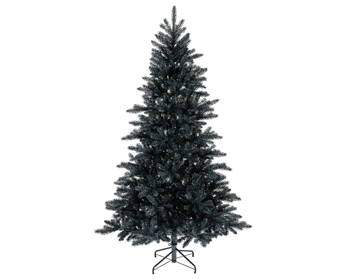 Albero Di Natale Nero Berlin 210 cm Everlands per decorazioni natalizie con base in metallo - DeMatteis.it