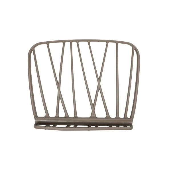 Schienale Komodo Nardi tortora componente modulare in polipropilene fiberglass, design italiano elegante con finitura opaca, perfetto per arredare spazi esterni con stile. | Dematteis.it