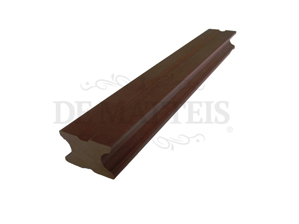 Listello supporto wpc 40x2,5x300 cm in legno composito ecologico con scanalature laterali per l'aggancio di listoni, ideale per pavimentazioni esterne resistenti agli agenti atmosferici. | Dematteis.it