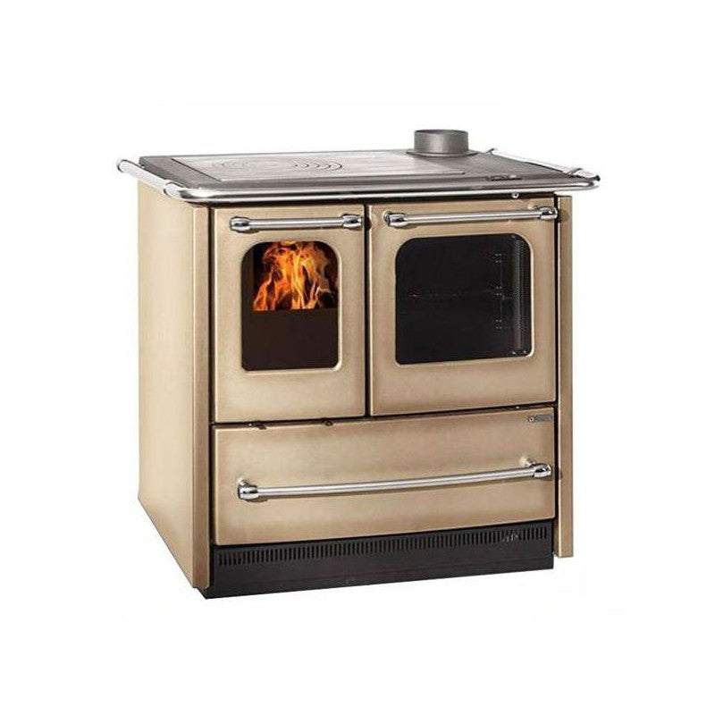 Nordica Cucina Legna Sovrana Easy 2.0 Cappuccino stufa a legna per riscaldamento domestico con piano cottura - DeMatteis.it