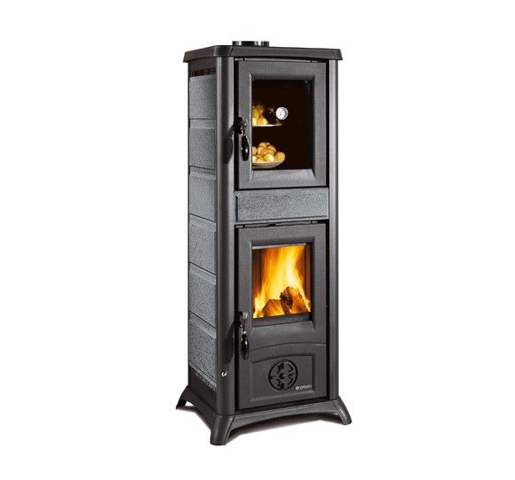 Nordica Stufa Gemma Forno con rivestimento in pietra naturale per riscaldamento e cottura a legna - DeMatteis.it