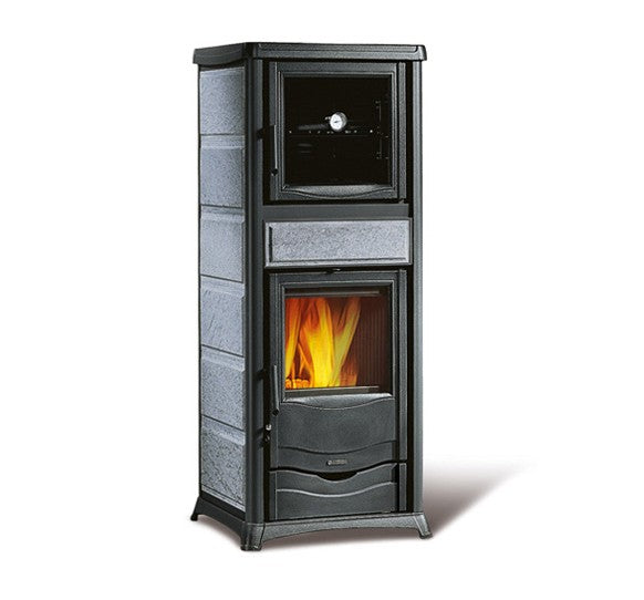 Nordica Termostufa Legna Termorossella Plus Forno 4.0 Pietra Naturale per riscaldamento a legna con forno integrato - DeMatteis.it