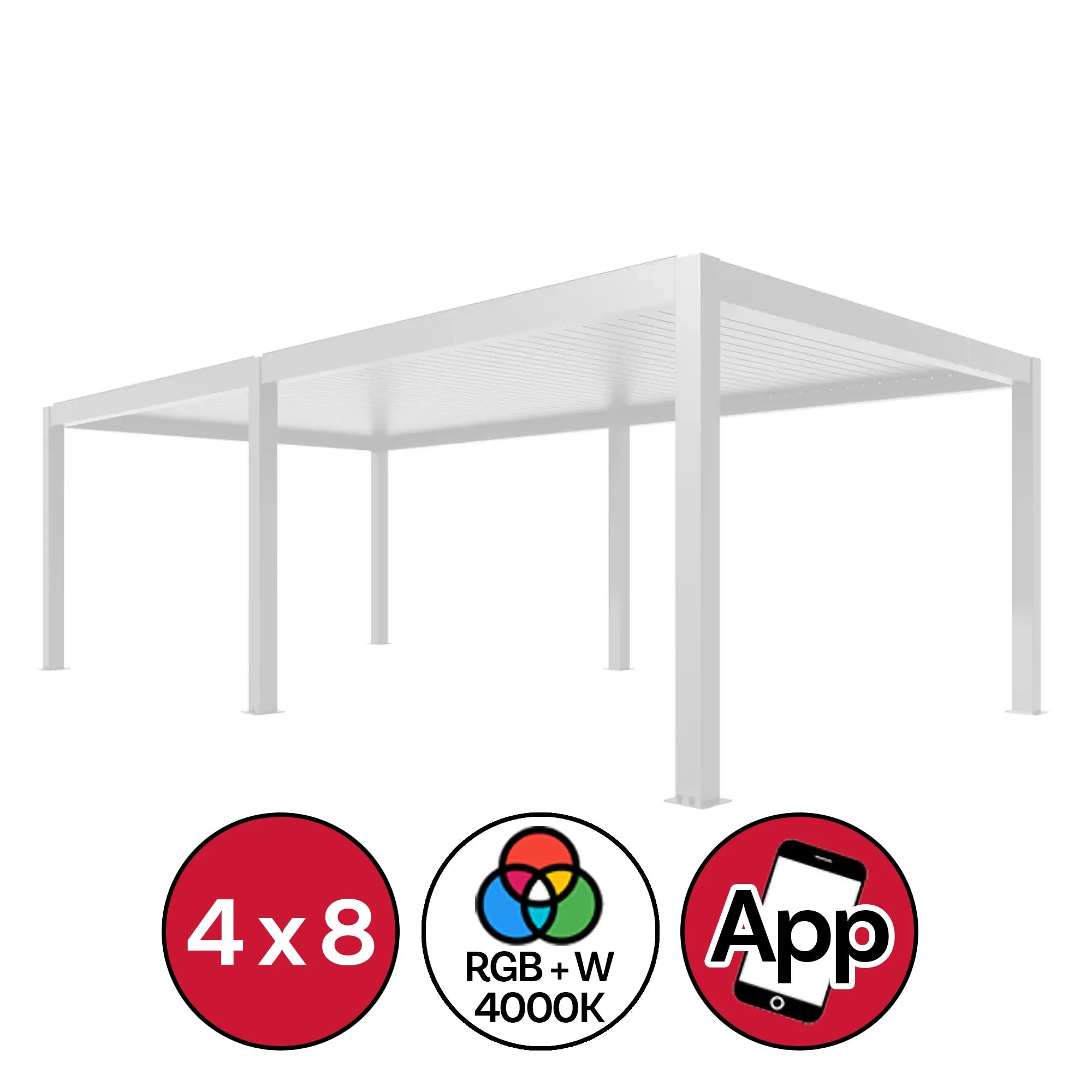 Pergola Bioclimatica 4x8 Motorizzata Con Led