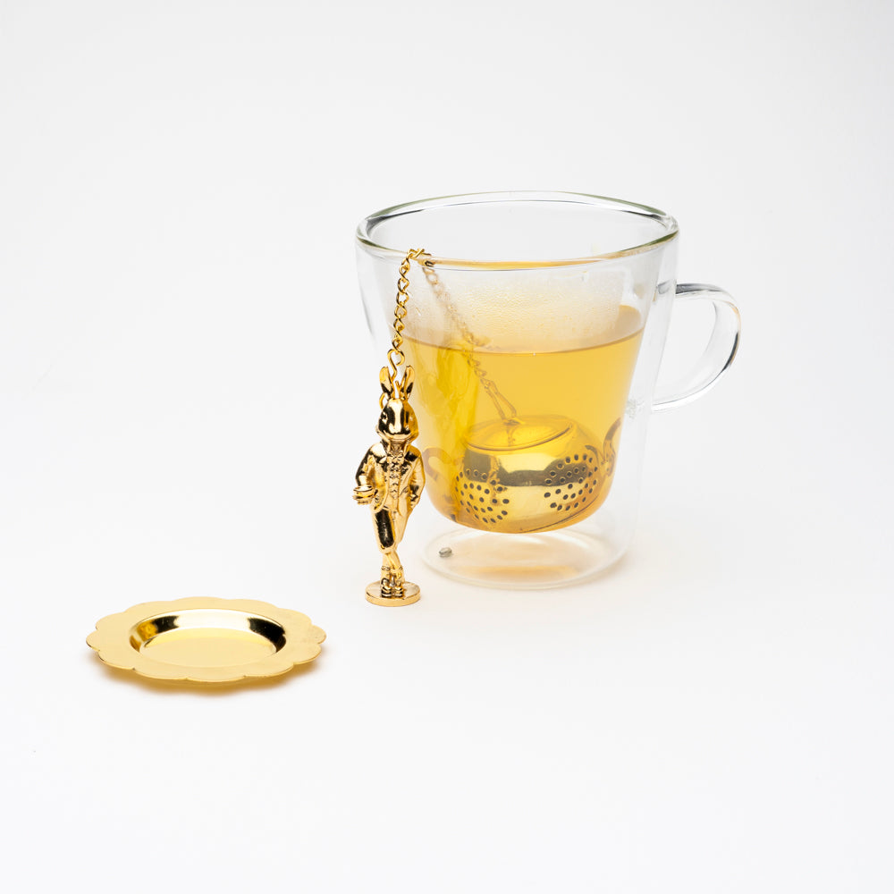 Box Regalo Dammann Freres Nuit A Versaille infusore per tè verde con tazza in vetro e filtro dorato - DeMatteis.it