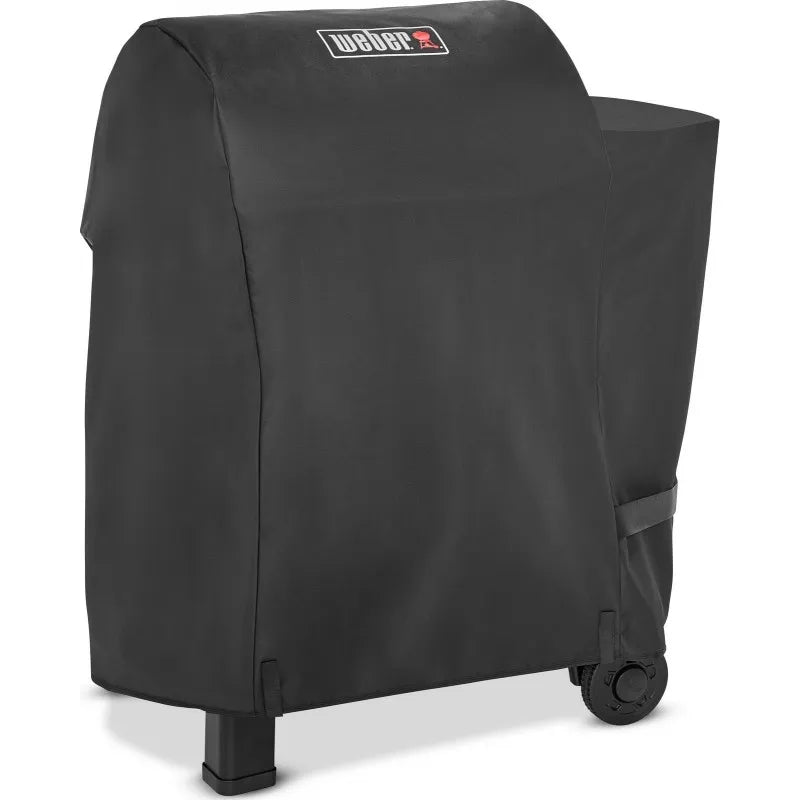 Weber custodia per Weber Smoque 22 di colore nero con logo Weber in evidenza, realizzata in materiale impermeabile resistente agli agenti atmosferici, ideale per proteggere il tuo affumicatore. | Dematteis.it