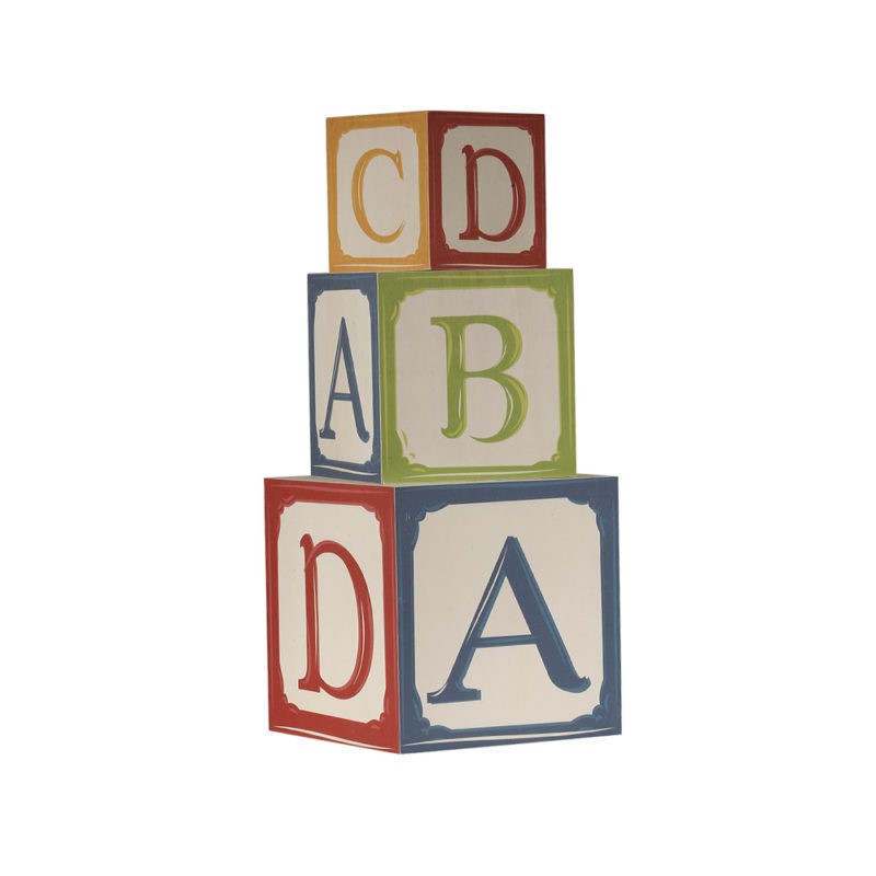 Cubo Matrioska ABCD 21 cm gioco educativo per bambini con lettere alfabeto idea regalo - DeMatteis.it