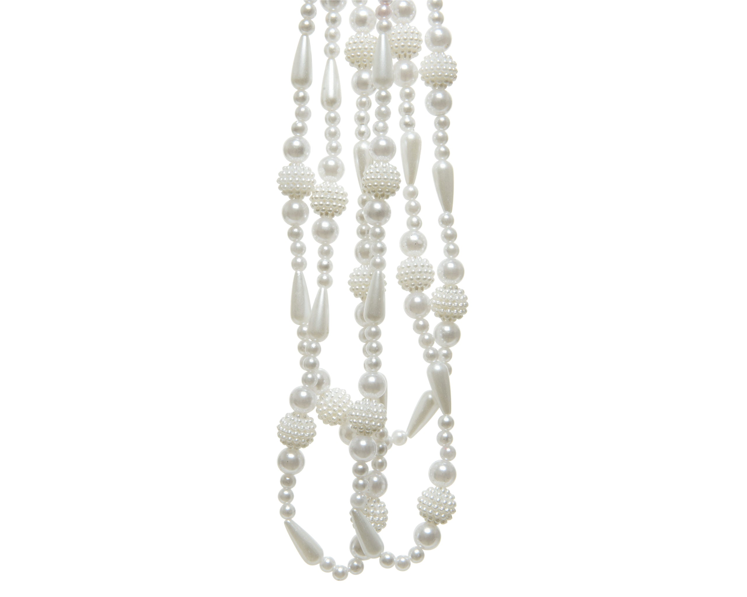 Perle decorative per albero di Natale lunghe 240 cm con forme miste per addobbi natalizi - DeMatteis.it