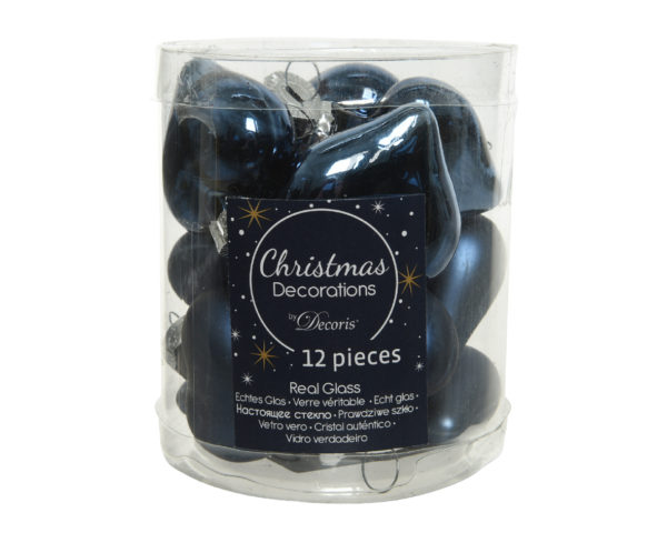 Cuori Di Vetro Per Albero Di Natale decorazioni natalizie in vetro confezione 12 pezzi - DeMatteis.it