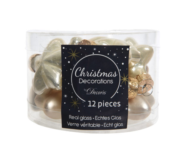 Stelle Per Albero Di Natale decorazioni natalizie Kaemingk set 12 pezzi in vetro soffiato per addobbi natalizi - DeMatteis.it