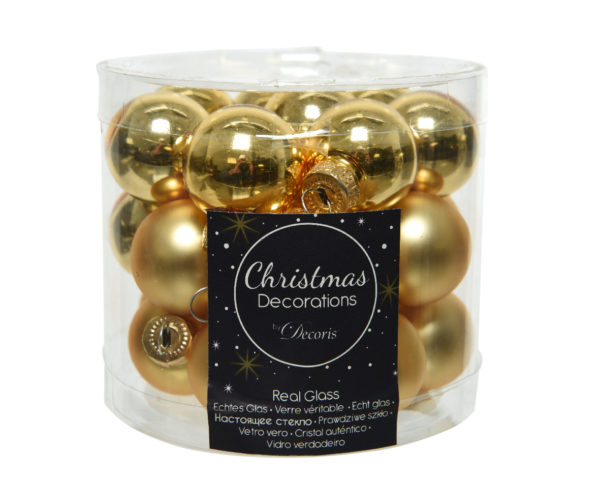 Palline Di Natale Oro 2,5 cm Kaemingk per decorazioni natalizie in vetro soffiato - DeMatteis.it