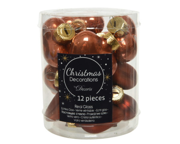 Cuori Natalizi Per Albero Di Natale decorazioni natalizie set da 12 pezzi in vetro per addobbi - DeMatteis.it