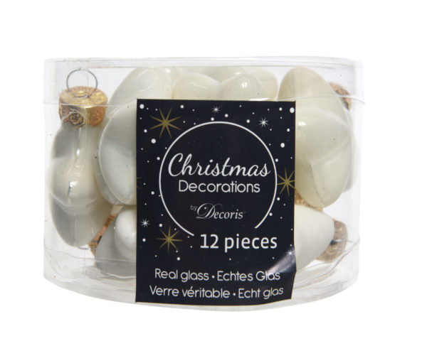 Stelle Decorazioni Per Albero Di Natale in lana bianca set 12 pezzi ornamenti natalizi Kaemingk - DeMatteis.it