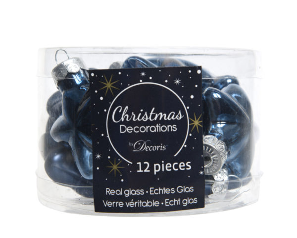 Stelle Per Albero Di Natale decorazioni natalizie in confezione da 12 pezzi in vetro - DeMatteis.it